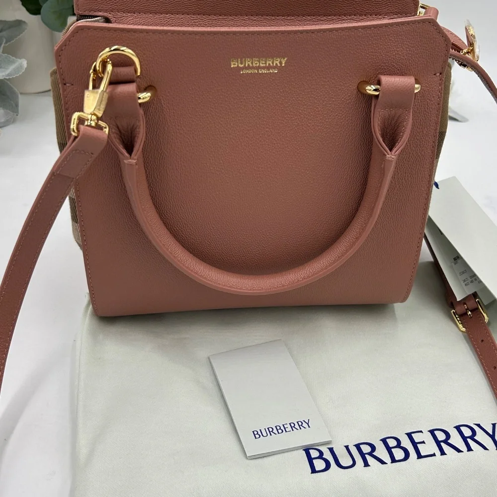 Women’s Burberry, mini top handle, satchel handbag, detachable shoulder strap - Picture 9 of 15